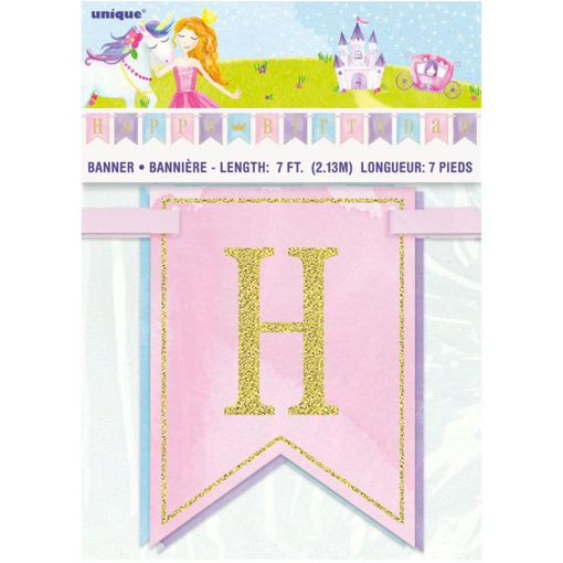 Picture of GLITTER MAGICAL PRINCESS BANNER - 7FT